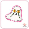 MLH-17 Fantôme fleurs yeux  Emporte-pièce pour biscuit  (Taille recommandé 8 ou 10cm)