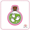 MLH-15 Potion magique fantômes  Emporte-pièce pour biscuit  (Taille recommandé 8 ou 10cm)