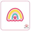 Arc en ciel coeur-crayon  - Emporte-pièce pour biscuit