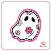 MLH-11 Fantôme fleuri  Emporte-pièce pour biscuit  (Taille recommandé 8 ou 10cm)
