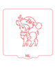 Cerf Noël - Pochoir