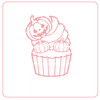 Cup Cake Halloween- Pochoir