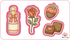 SET ROMANTIQUE Emporte-pièce pour biscuit TAILLE UNIQUE