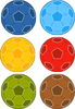 Palette AVEC  Pinceau / COUPE DU MONDE - PACK 9 pièces Taille H9cm x L6.5cm