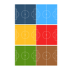 Palette AVEC  Pinceau / COUPE DU MONDE - PACK 9 pièces Taille H9cm x L6.5cm