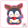 Pingouin Noël Cornes- Emporte-pièce pour biscuit  (Taille recommandé: 8 ou 10cm)