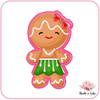 ML-547 Fille de noël -nœud petit - Emporte-pièce pour biscuit  (Taille recommandé: 10cm)