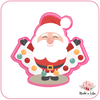 ML-548 Père Noël et guirlande lumineuse - Emporte-pièce pour biscuit  (Taille recommandé: 10cm)