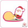 ML-601 Père Noël et son sac - Emporte-pièce pour biscuit  (Taille recommandé: 10cm)